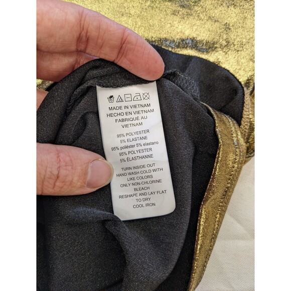 Michael Kors Gold Shimmer Top M Antique Brass Party Holiday New Years NWT $110 - Picture 5 of 10